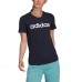adidas Essentials Slim Logo moteriški marškinėliai, tamsiai mėlyni adidas Essentials Slim Logo moteriški marškinėliai, tamsiai mėlyni