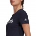 adidas Essentials Slim Logo moteriški marškinėliai, tamsiai mėlyni adidas Essentials Slim Logo moteriški marškinėliai, tamsiai mėlyni