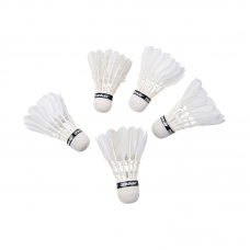Badmintono Plunksnelės Donnay 5 vnt. Baltos 413990