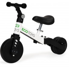 Balancinis triratukas su pedalais Eco Toys 2 in 1, Baltas
