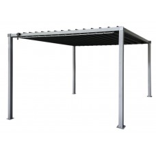 Bioklimatinė plieninė pergola 3 × 3 m su reguliuojamu stogu