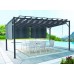 Bioklimatinė sodo pergola 3 × 4 m su slankiojančiu stogeliu ir 4 markizėmis Bioklimatinė sodo pergola 3 × 4 m su slankiojančiu stogeliu ir 4 markizėmis