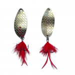 Blizgė Quantal Lake THOR18 Spalva Sidabro, Raudona Plunksnos Uodega