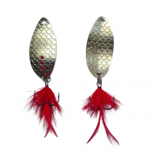 Blizgė Quantal Lake THOR18 Spalva Sidabro, Raudona Plunksnos Uodega