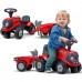 FALK CASE IH vaikiškas traktorius-paspirtukas su priekaba FALK CASE IH vaikiškas traktorius-paspirtukas su priekaba