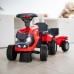 FALK CASE IH vaikiškas traktorius-paspirtukas su priekaba FALK CASE IH vaikiškas traktorius-paspirtukas su priekaba