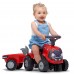 FALK CASE IH vaikiškas traktorius-paspirtukas su priekaba FALK CASE IH vaikiškas traktorius-paspirtukas su priekaba