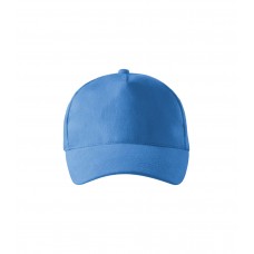 Kepurė su snapeliu MALFINI 5P 307 Unisex, Azure blue 340g/m2