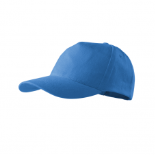 Kepurė su Snapeliu MALFINI 5P 307 Unisex, Azure Blue 340g/m2