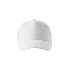 Kepurė su snapeliu MALFINI 5P 307 Unisex, white 340g/m2