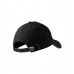 Kepurėle su snapeliu MALFINI Sandwich 6P, Juoda 340 g/m²