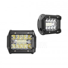 LED Žibintai Automobiliams 60W, 20LEDx3W Su Lęšiais 6500K