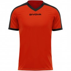Marškinėliai Givova Revolution Interlock Oranžinė-Juoda MAC04 0110