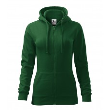 Moteriškas džemperis MALFINI Trendy Zipper 411 Bottle green, 300 g/m²