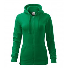 Moteriškas džemperis MALFINI Trendy Zipper 411 Kelly green, 300 g/m²