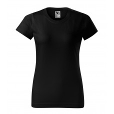 Moteriški Marškinėliai MALFINI Basic 134 Black, 160g/m2