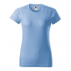 Moteriški Marškinėliai MALFINI Basic 134 Sky blue, 160g/m2
