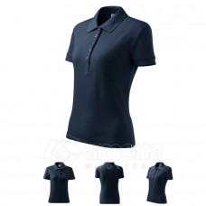 Polo marškinėliai MALFINI  Cotton Navy Blue, moteriški
