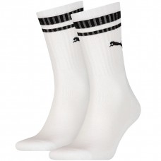 Puma Crew Heritage Stripe 2Pack Unisex kojinės, baltos Puma Crew Heritage Stripe 2Pack Unisex kojinės, baltos