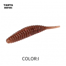 Silikoninis masalas AsaTsuri Tanta Brown Red Flake, ilgis 2,5 cm,.20vnt