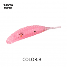 Silikoninis masalas AsaTsuri Tanta Pink Glitter, ilgis 2,5 cm,.20vnt