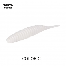 Silikoninis masalas AsaTsuri Tanta White Pearl, ilgis 2,5 cm,.20vnt