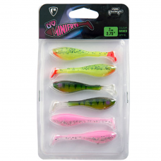 Silikoninis masalas FOX RAGE Mini Fry UV Maišytų Spalvų 6 vnt. 7 cm