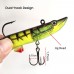 Silikoninis masalas su Jig galvute AsaTsuri T-Tail 3D NaturalPike 12 cm, 23g