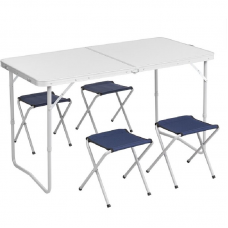 Sulankstomas stalas su 4 kėdėmis Premier 120X60X67cm