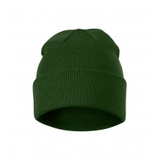Unisex megzta kepurė MALFINI Beanie 315 bottle green – klasikinis žieminis modelis