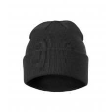 Unisex megzta kepurė MALFINI Beanie 315 ebony gray – klasikinis žieminis modelis