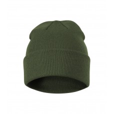 Unisex megzta kepurė MALFINI Beanie 315 Khaki – klasikinis žieminis modelis