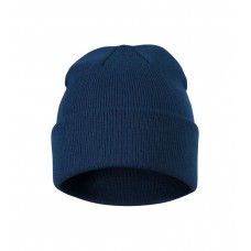 Unisex megzta kepurė MALFINI Beanie 315 midnight blue – klasikinis žieminis modelis