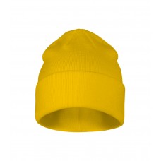 Unisex megzta kepurė MALFINI Beanie 315 yellow – klasikinis žieminis modelis