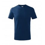 Vaikiški Marškinėliai MALFINI Basic 138 Midnight blue 160g/m2