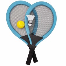 Vaikiškų didelių badmintono rakečių rinkinys + plunksninė WOOPIE