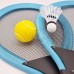 Vaikiškų didelių badmintono rakečių rinkinys + plunksninė WOOPIE