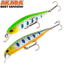 Vobleris AKARA Best Minnow BM100SP, Spalva A204, Svoris 15 g, Plūdrus