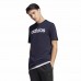 Vyriški adidas Essentials Single Jersey Linear Embroidered Logo marškinėliai, tamsiai mėlyni Vyriški adidas Essentials Single Jersey Linear Embroidered Logo marškinėliai, tamsiai mėlyni