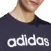 Vyriški adidas Essentials Single Jersey Linear Embroidered Logo marškinėliai, tamsiai mėlyni Vyriški adidas Essentials Single Jersey Linear Embroidered Logo marškinėliai, tamsiai mėlyni