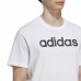 Vyriški adidas Essentials Single Jersey Linear Embroidered Logo marškinėliai, balti Vyriški adidas Essentials Single Jersey Linear Embroidered Logo marškinėliai, balti