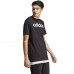 Vyriški marškinėliai adidas Essentials Single Jersey Linear Embroidered Logo , juodi