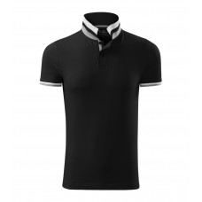 Vyriški Polo Marškinėliai MALFINI Collar Up Black 215 g/m²