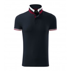Vyriški Polo Marškinėliai MALFINI Collar Up Dark navy 215 g/m²