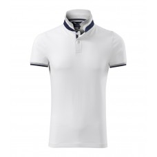 Vyriški Polo Marškinėliai MALFINI Collar Up White 215 g/m²
