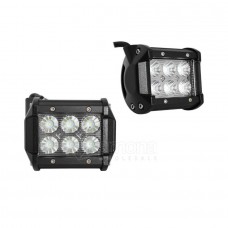 Žibintai Automobiliams 18W LED, 6LE DX3W Su Lešiais 6500K